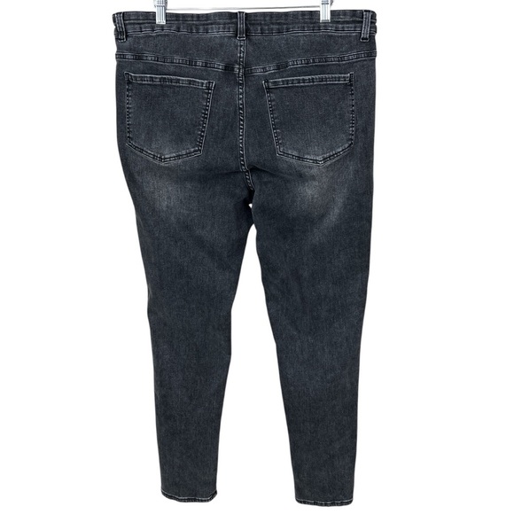 Universal Standard Seine High Rise Skinny Jeans Women's Plus Size 18 Long Gray - Picture 2 of 6